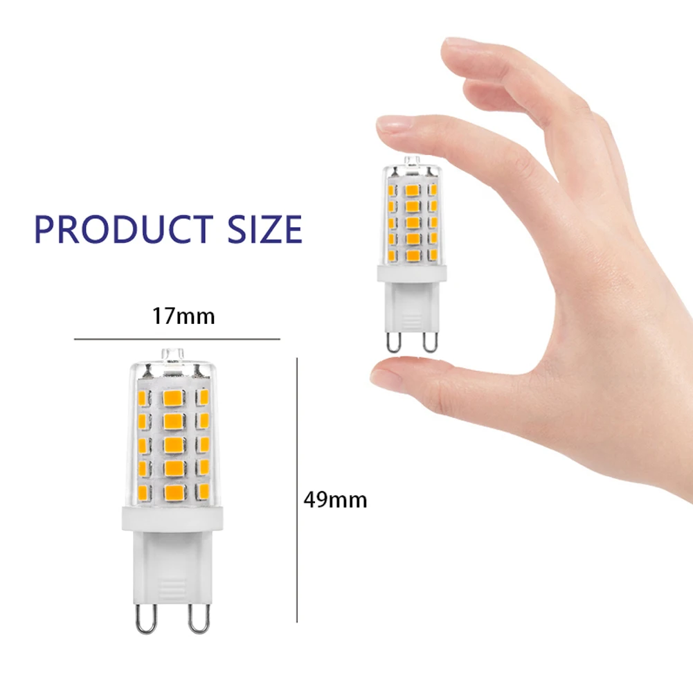 10pcs G9 LED Bulbs AC220V 5W Dimmable No Flicker Super Bright 2835SMD 32Leds PC Ceramic Lamp for Home Lighting