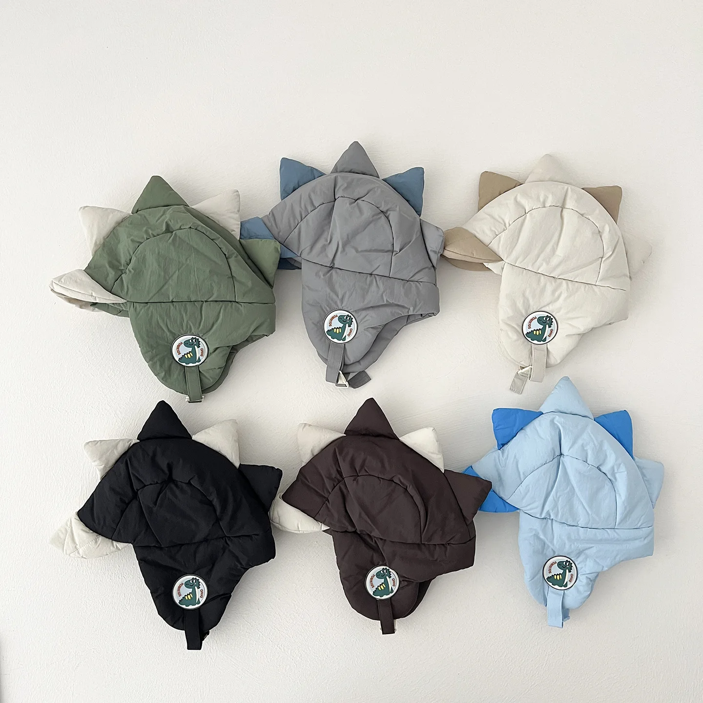 2-6Y Winter Kids Hat Cartoon Dinosaur Design Children's Hat with Ear Protection Boys Girls Cap Windprood Coldproof