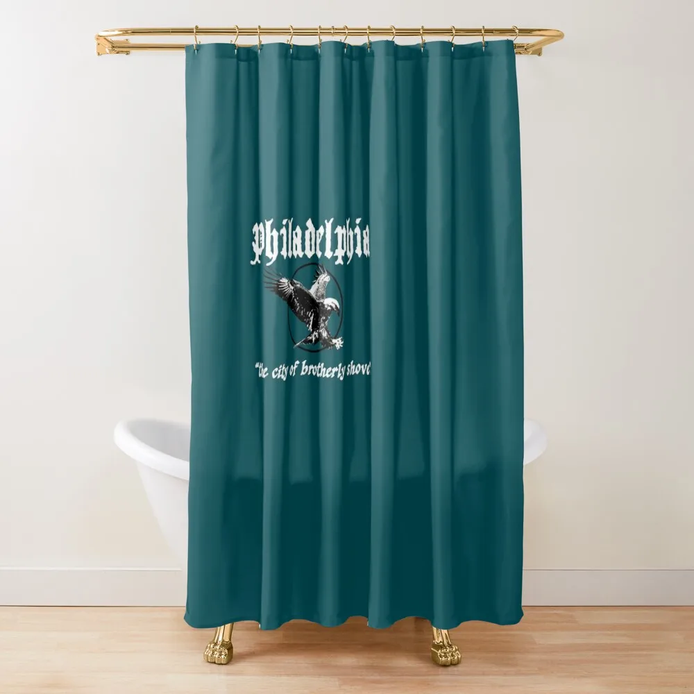 

tush push Eagles brotherly shove white Shower Curtain For Shower Bathroom And Shower Bathroom Deco For The Bathroom Curtain