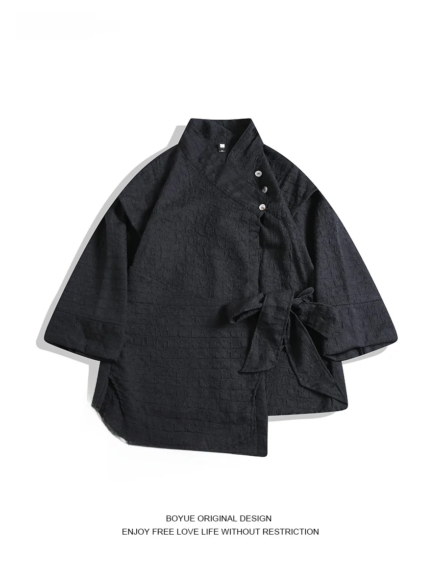 

Женская свободная блузка Boyue Long Sve в новом китайском стиле с асимметричным воротником и завязками, весенняя коллекция...