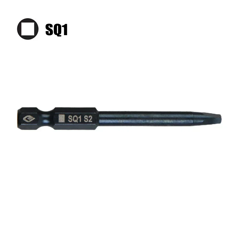 1pc 65mm SQ0 SQ1 SQ2 Square Head Screwdriver Bits Set Hex Shank Magnetic Screwdriver  For Manual Electric Screwdriver