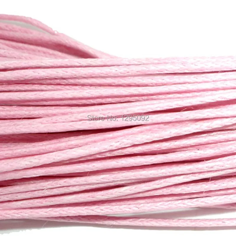5 Rolls (5x80M) Wholesale Multifunction Cord Waxed Rope Cotton Pink DIY Jewelry Making 1.5mm