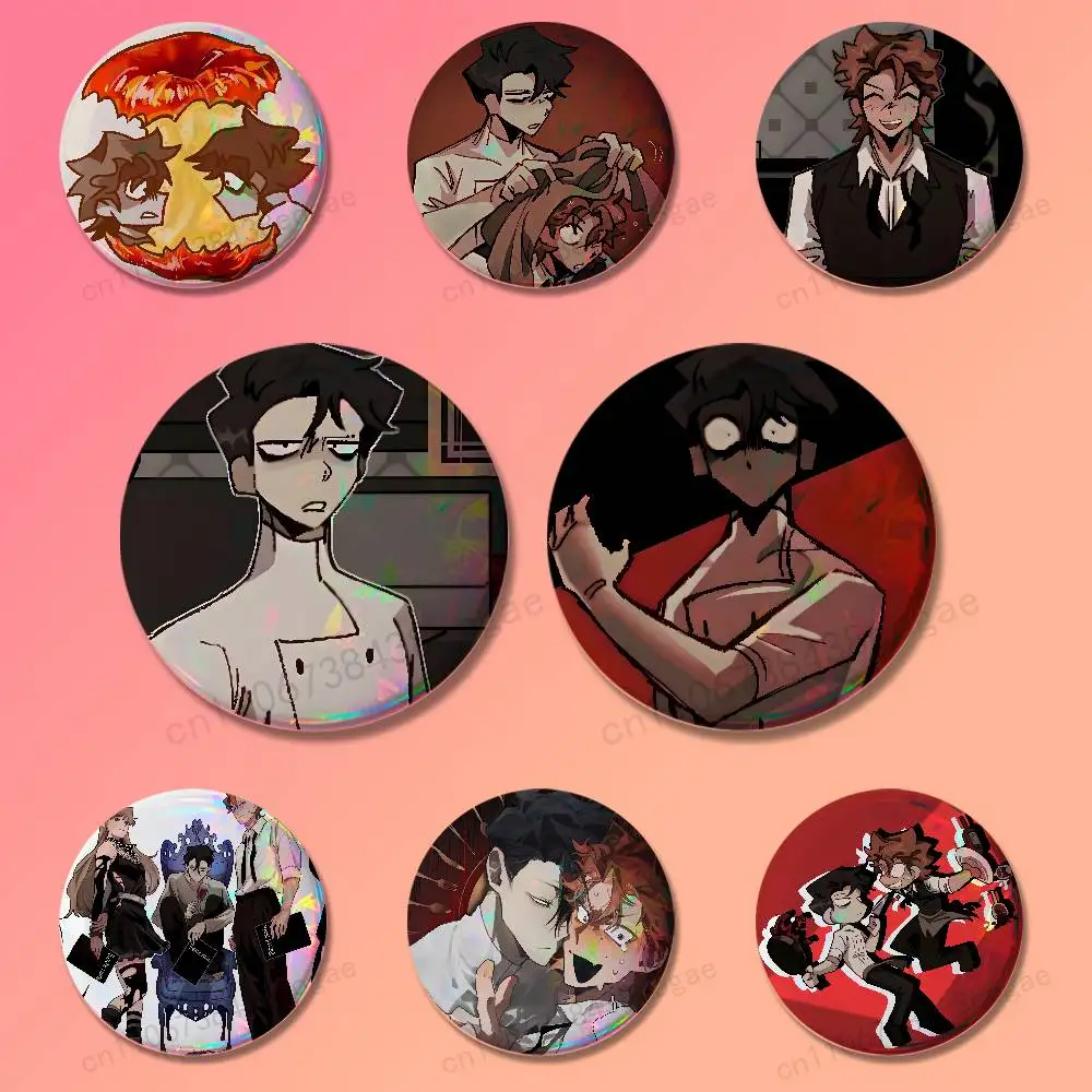 H-Horror Death G-Game Disk  HD laser brooches and badges for backpacks hats  accessories