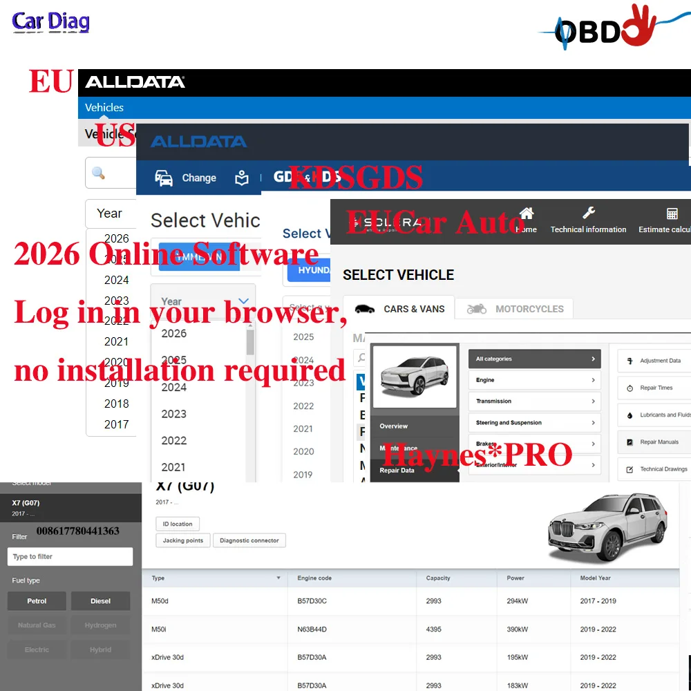 2026 Alldata Online Account Car Repair Software Automobile Data Haynes PRO/Truck IDX Accessories Inquir