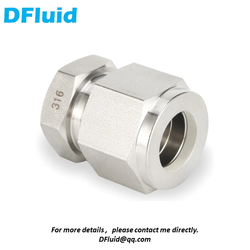316 Stainless Steel TUBE CAP PLUG Double Ferrule Compression Connector 1/8 1/4 3/8 1/2 Pipe Fitting Water Gas replace Swagelok