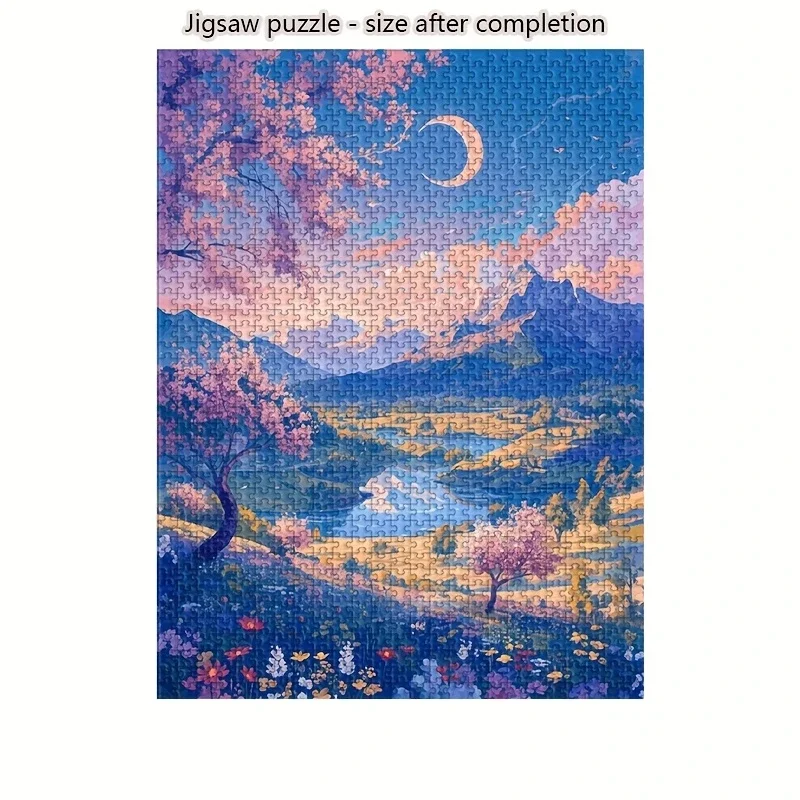 300/500/1000 Stück schöne Landschaft Puzzle Papier Puzzle herausforderndes Spiel für Erwachsene Geschenk für Familienspielzimmer Wanddekoration