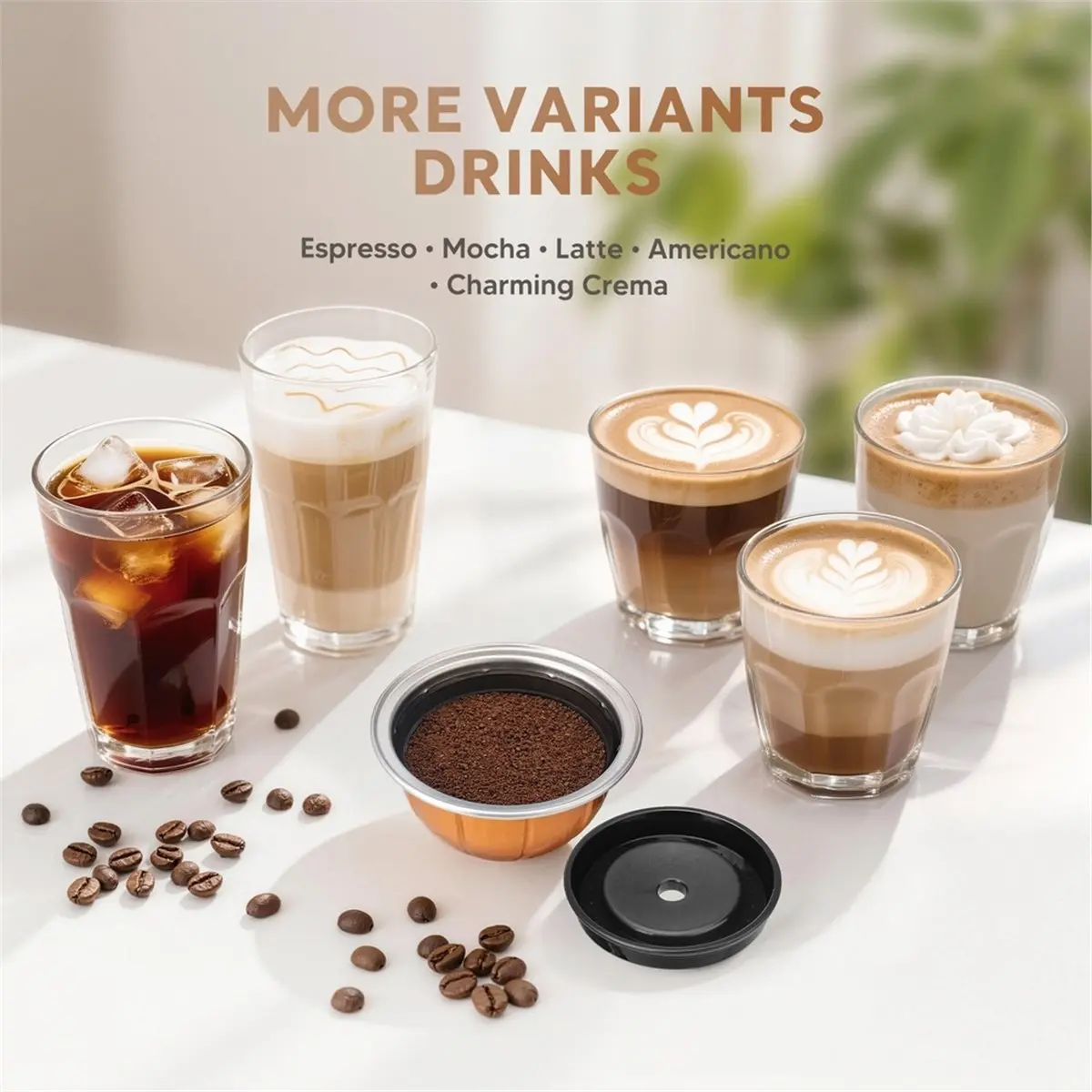Home Tool Double Espresso Reusable Coffee Pod, for Vertuo Next,Coffee Capsule Shell Reusable Filter 150ml