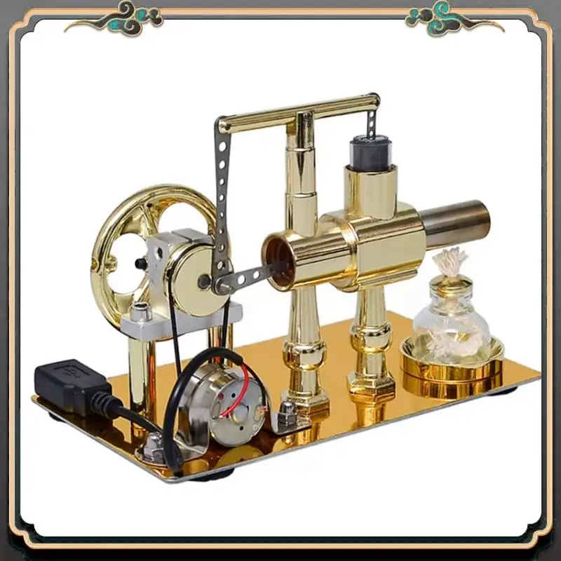 

Reliable-Hot Air Single Cylinder Stirling Engine Generator Physics Popular Science Production Electricity Power Generator Model
