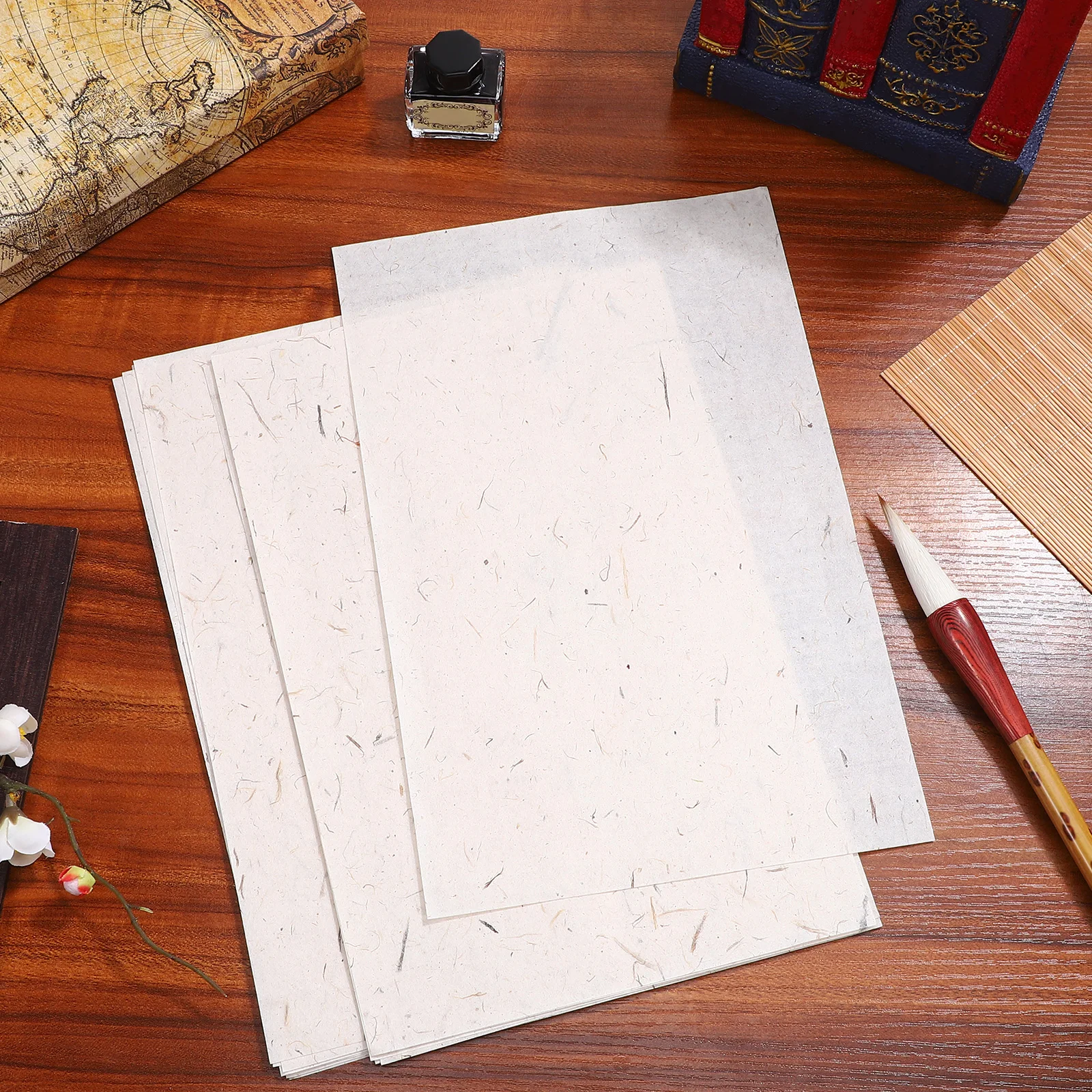 60 قطعة من الورق الطبيعي للرسم الفني وممارسة الكتابة والخط DIY لصنع البطاقات ومستلزمات سكرابوكينغ Decoupage #2