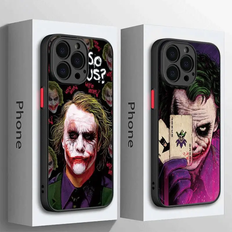 Happy Face Joker Phone Case for Apple iPhone 14 Plus 15 Pro Max 13 12 Mini 11 Pro XR 8 SE 7 XS MAX Shockproof Cover