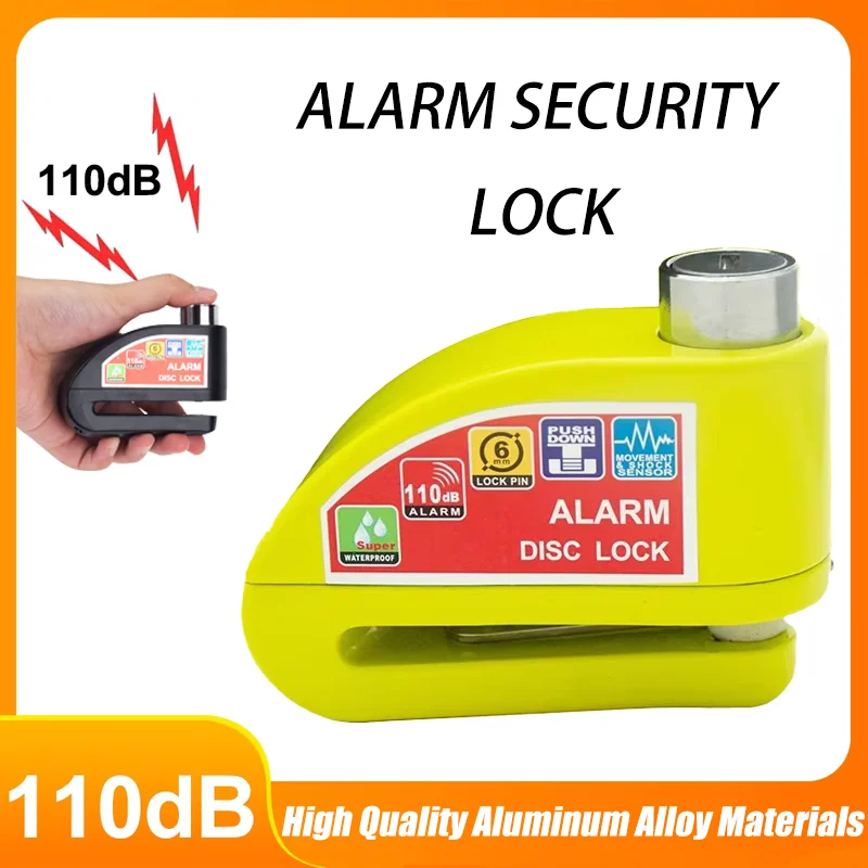 

Waterproof Aluminum Motorcycle Alloy Scooter Bicycle Disc Brake Lock Anti-Theft Alarm Security Lock for Motorcycles Accessories