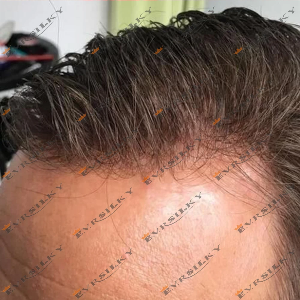 Light Brown Black Grey 1B80 Super Durable Thin Skin Human Hair Units Natural Hairline Men Undetected Toupee Capillary Prosthesis