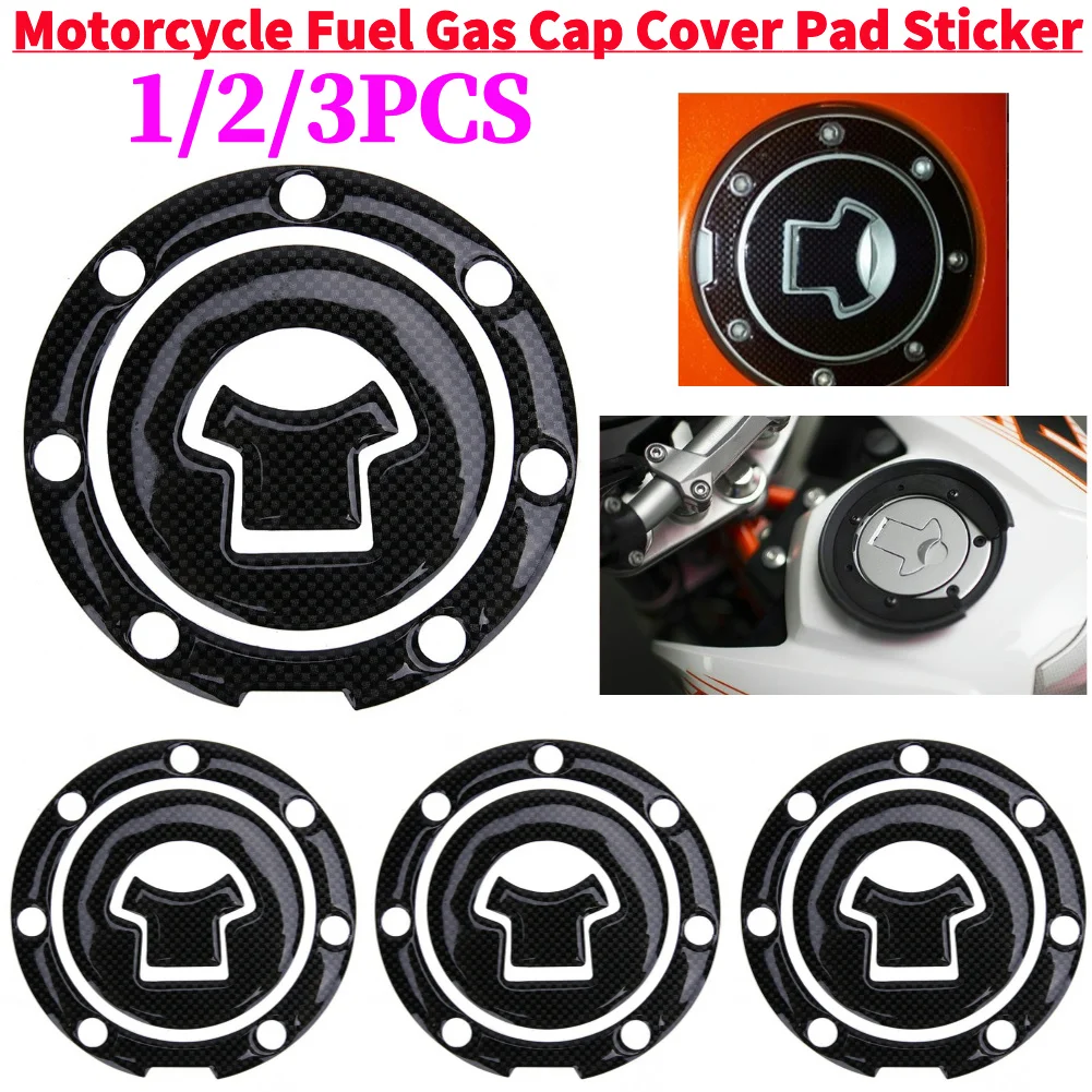 1/2/3Pcs Motorcycle Fuel Gas Cap Cover Pad Sticker for Suzuki Honda Yamaha Kawasaki Motorcycle Style Decorative Accessories