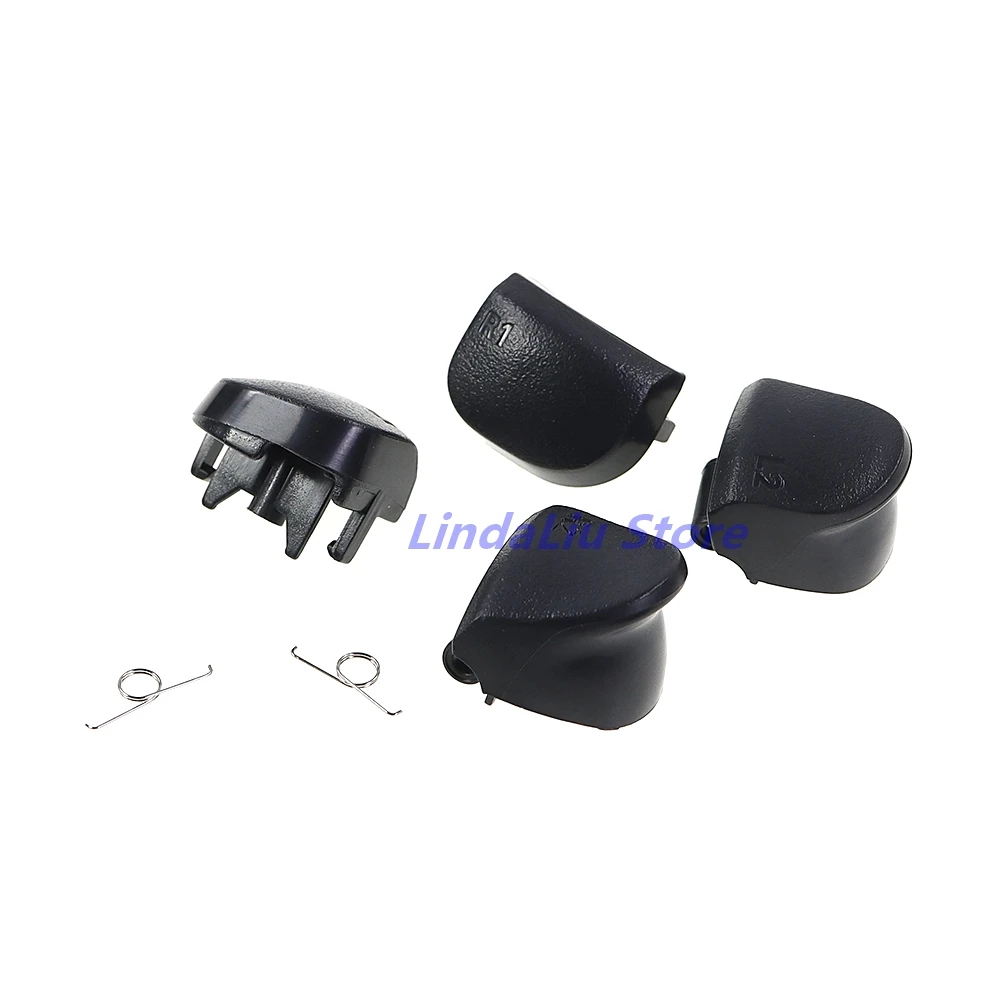 30 ชุดสีดํา L1 R1 L2 R2 Gamepad ปุ่มทริกเกอร์ + สปริงอะไหล่สําหรับ PlayStation 5 PS5 V2.0 Gamepad Controller