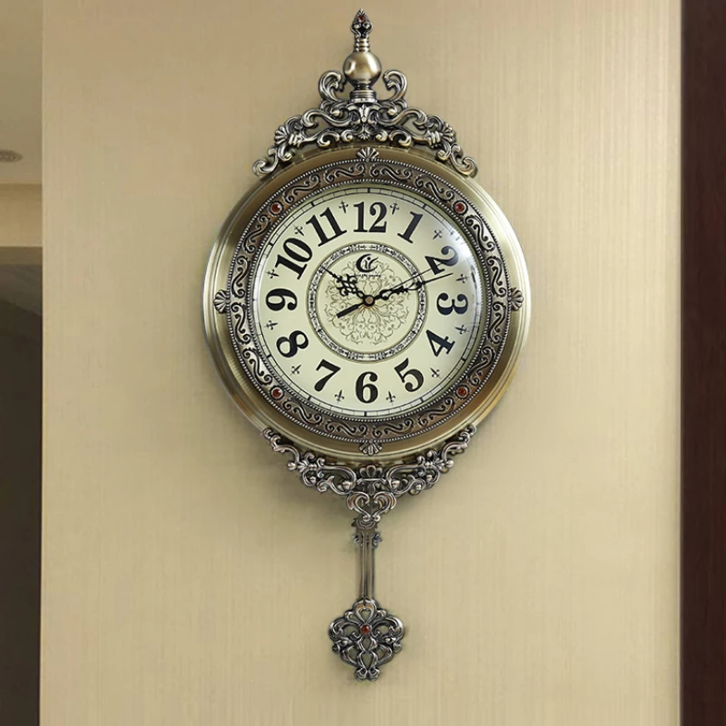 Retro luxury living room home wall clock