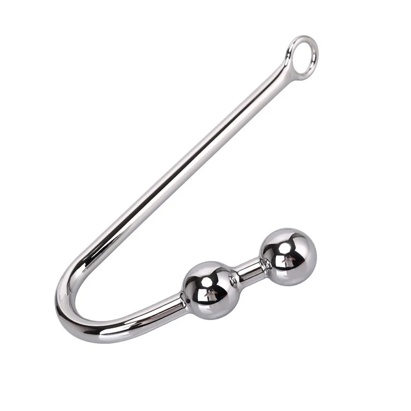 Gay Butt Plug Stainless Steel Metal Anal Hook With Ball Penis Ring For Male Anal Plug Dilator Penis Chastity Lock Cock Ring