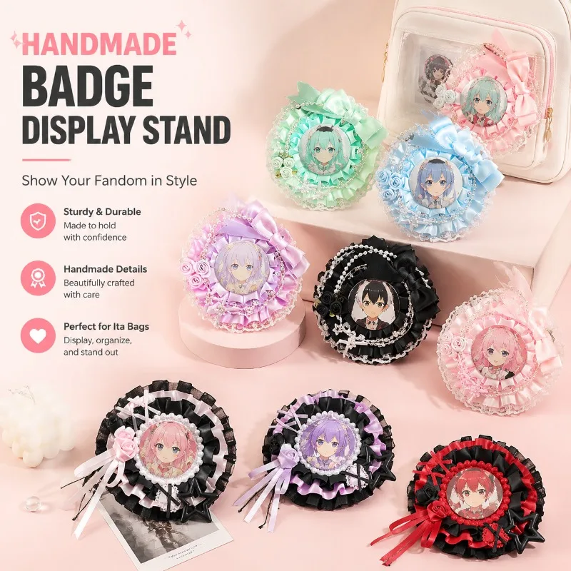 Handmade DIY Mini Gift Badge Decorative Tray Cartoon Cosplay Bag Ornament Custom Pin Holder Anime Character  Accessory