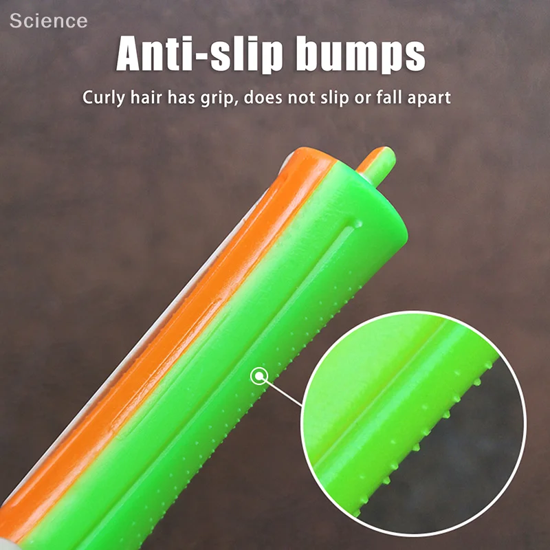 10Pcs Perm Curling Rods 8 Sizes Of Curling Irons Plastic Cold Wave Rods With Elastic Band For Women Long Short Hair DIY