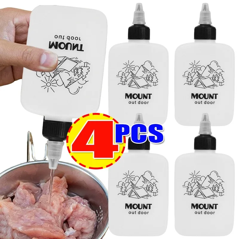 Portable Seasoning Dispenser Bottle for Outdoor Camping and Barbecue Olive Oil Bottle with Tapered Spout and Leak-Proof Seal