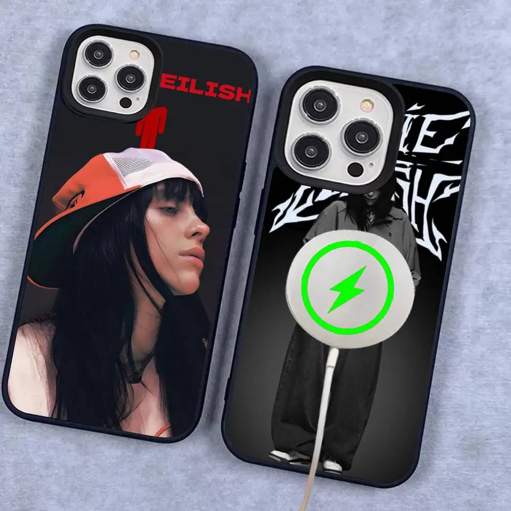 Pop Singer B-Billie E-Eilish Magnetic Case For IPhone 17 16 14 13 12 11 15 Pro Max Plus Wireless Charge Phone Cover