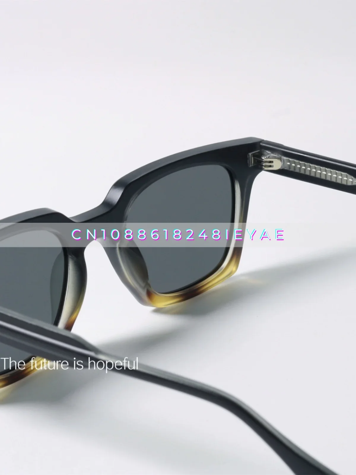 Square Niche Splicing Color Personalized Sunglasses Uv400 Anti-ultraviolet Radiation Matte Frame Sunglasses