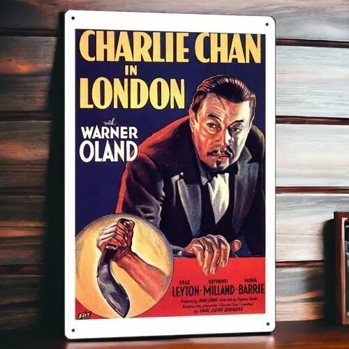 

Charlie Chan in London Metal Movie Poster Tin Sign Plaque Wall Decor Film 8"x12"