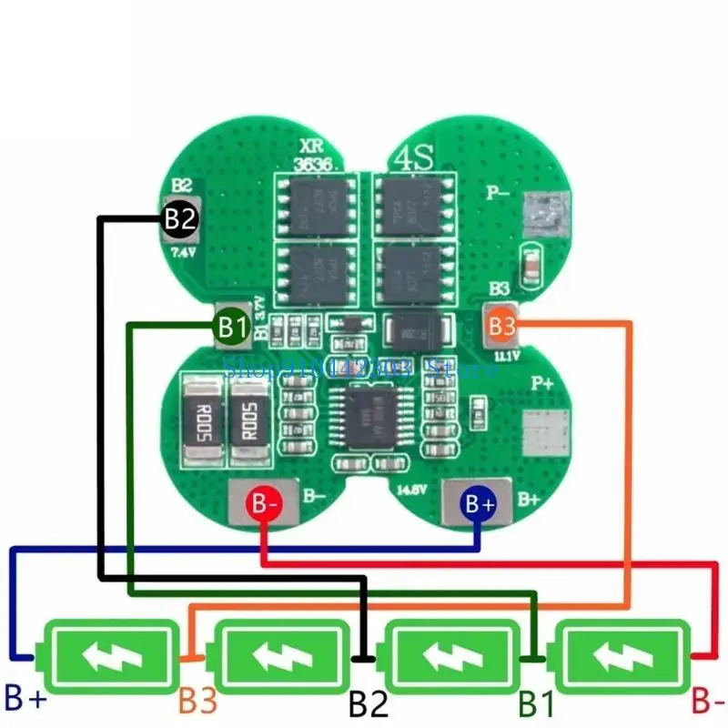

652F 4S 15A Liion Lithiums Battery 18650 Protections Board PCB 14.8V