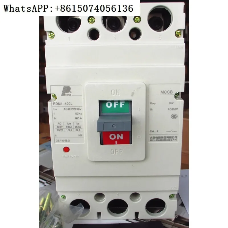

Plastic case circuit breaker RDM1-400L/3300 315a400a genuine air switch