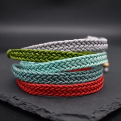 Tibetan Amulet Lucky Bracelet Unisex Braid Colorful Thread Rope Adjustable Knot Bracelets for Womern Men Bangles Jewelry