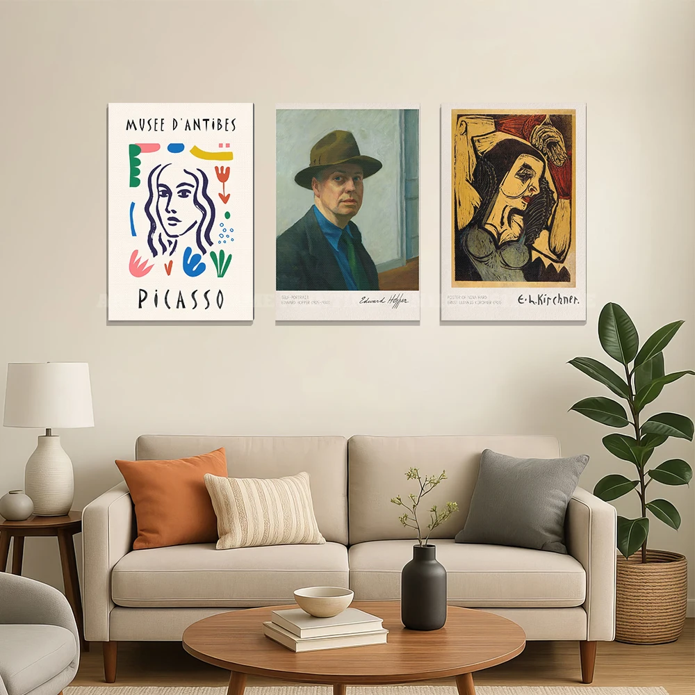 Canvas Wall Art Unframed Vintage Masterpiece Prints Famous Classic Painting Poster for Living Room Bedroom Wall Gallery Decor