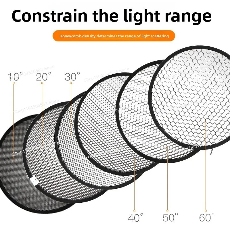 Standard Honeycomb Grid - Bowens Mount Flash Light Modifier for Studio Photography Lighting