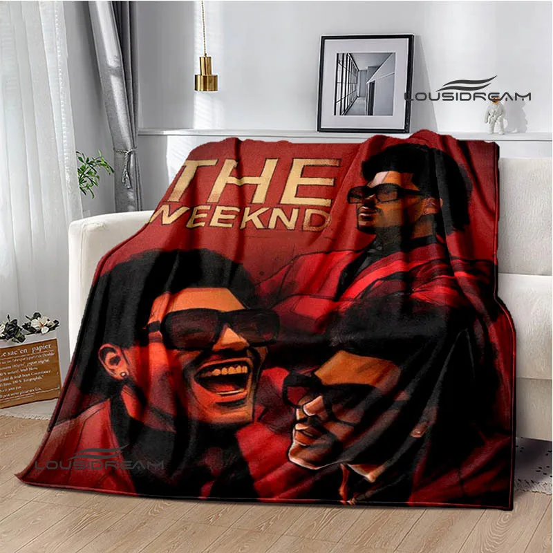 Singer The Weeknd print blankets Flange Warm blanket soft and comfortable home travel bed blanket picnic blankets birthday gift