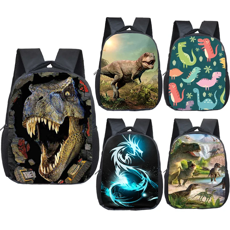 3D Print Cartoon Dinosaur Children Backpack Boys Girls School Bags Kindergarten Bags Toddler Backpacks Kids Bookbag Gift