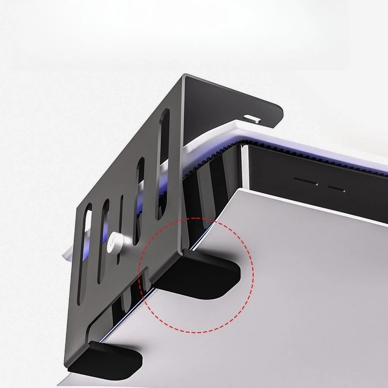 

Suitable for ps5 bracket, table bottom storage, hanging bracket, punched game console rack, suspended
