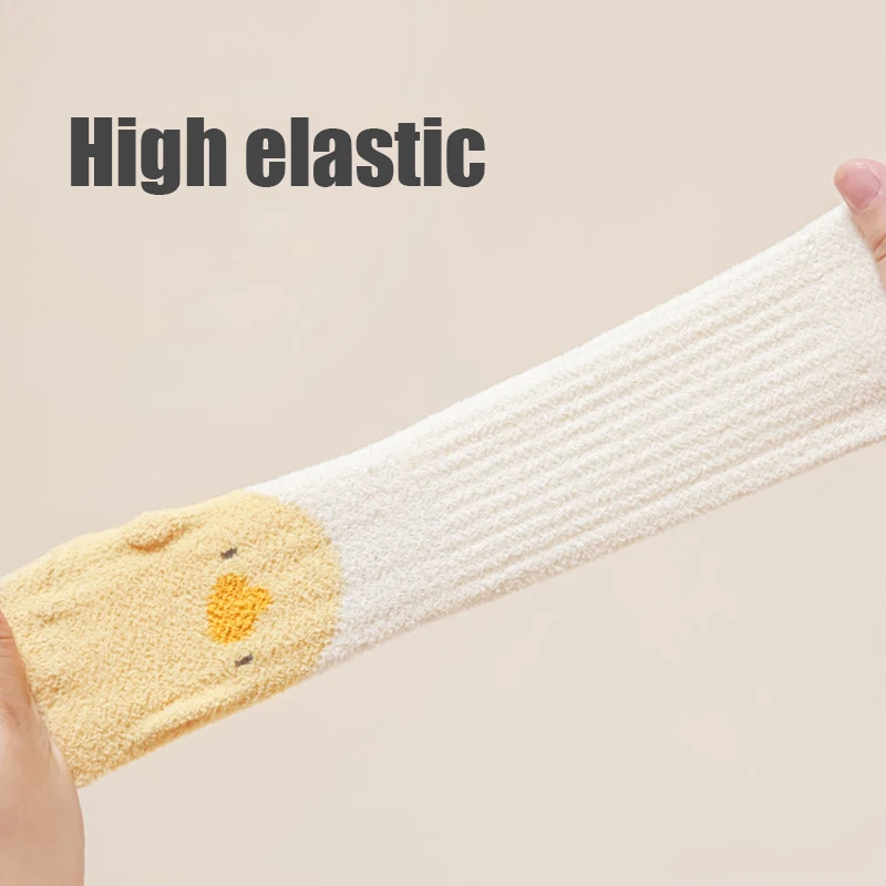 3/5 Pairs Newborn Socks Cartoon Children'S Socks Winter Warm Baby Socks Indoor Kid Socks For Boys And Girls