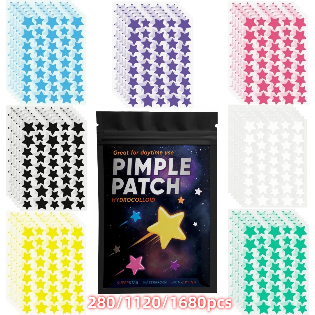 

280/1120/1680 шт. гидроколлоидных пластырей от акне, маскирующие пластыри для лица, скрывают акне и высыпания. Подходят для вечеринок и мероприятий.