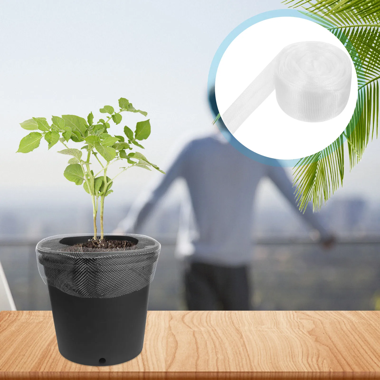 غطاء شبكي مرن للأواني، غطاء حماية عالي التمدد يمنع التسرب، مثالي لخفيف الوزن من بساتين الفاكهة وبونساي