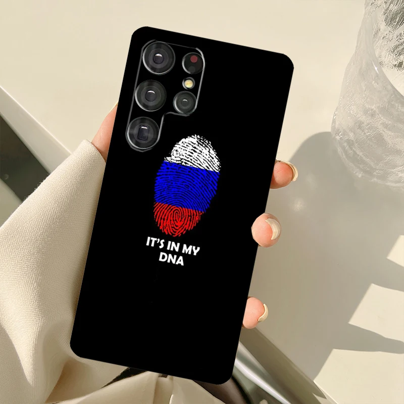 روسيا العلم الروسي شعار الحال بالنسبة لسامسونج غالاكسي S22 الترا S21 S20 S24 S25 الترا S9 S10 زائد S23 FE S25 FE الغطاء الخلفي #3