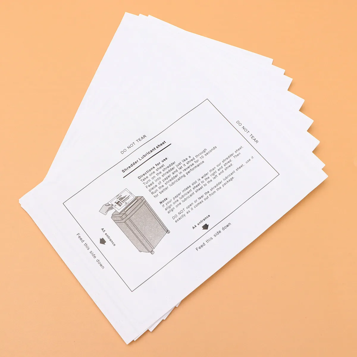 

12 шт. профессиональных листов смазочной бумаги для измельчителей документов: легкое обслуживание лезвий, без проливания, для офисного использования