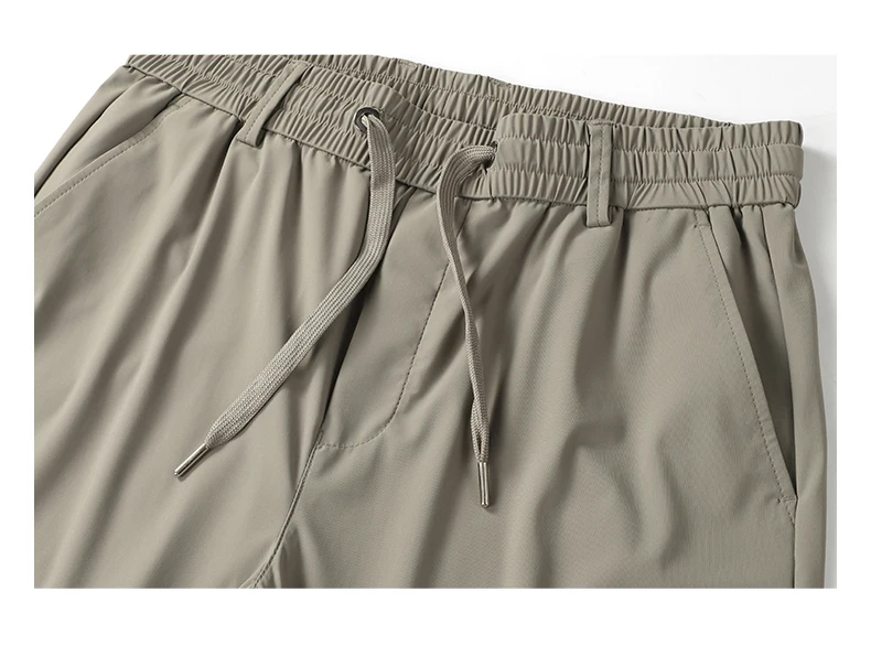 Hochelastische Herrenhose mit Vier-Wege-Stretch, Lässige Slim-Fit-Jogginghose mit Elastischem Kordelzug, Atmungsaktive Hose in Übergrößen bis 5XL – Detail 15