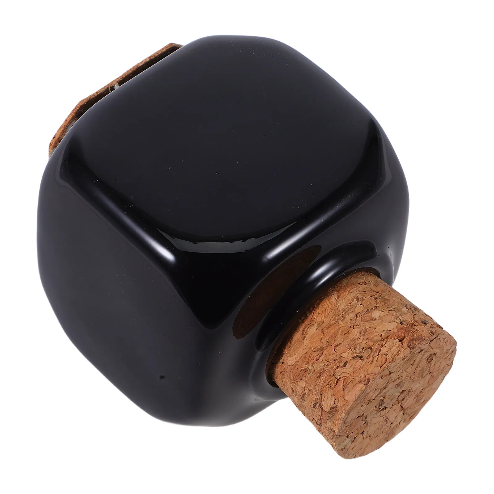 

Керамическая чаша для маникюра с черной деревянной пробкой, многоразовый маленький контейнер для хранения жидкостей и материалов для дизайна ногтей