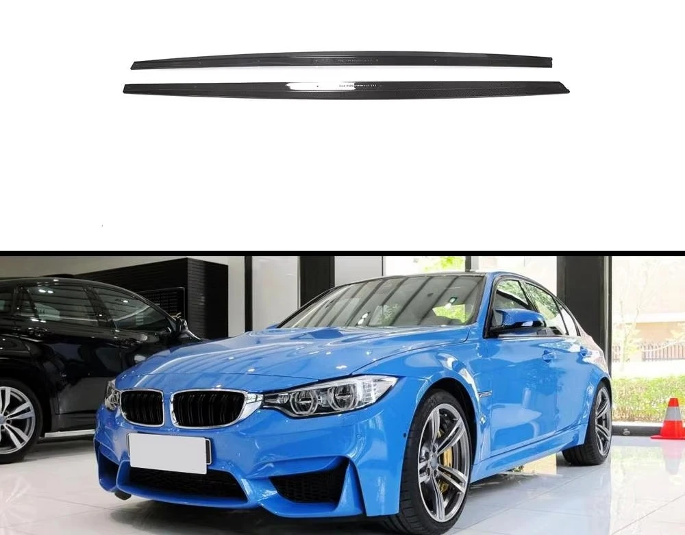 Carbon Fiber Side Skirts Extension for BMW 3 Series F80 M3 Base Sedan 4-Door 2014-2019