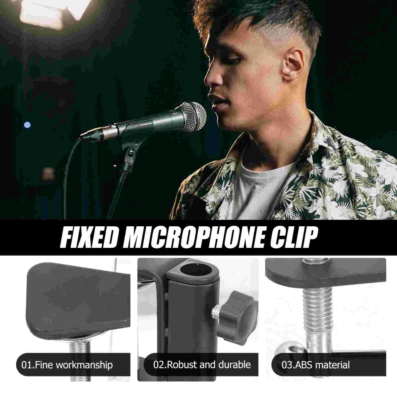 Aluminium Alloy Microphone Table Mounting Clamp Microphone Stand Base Clamp Mic Mount Clamp Microphone Stand Holder