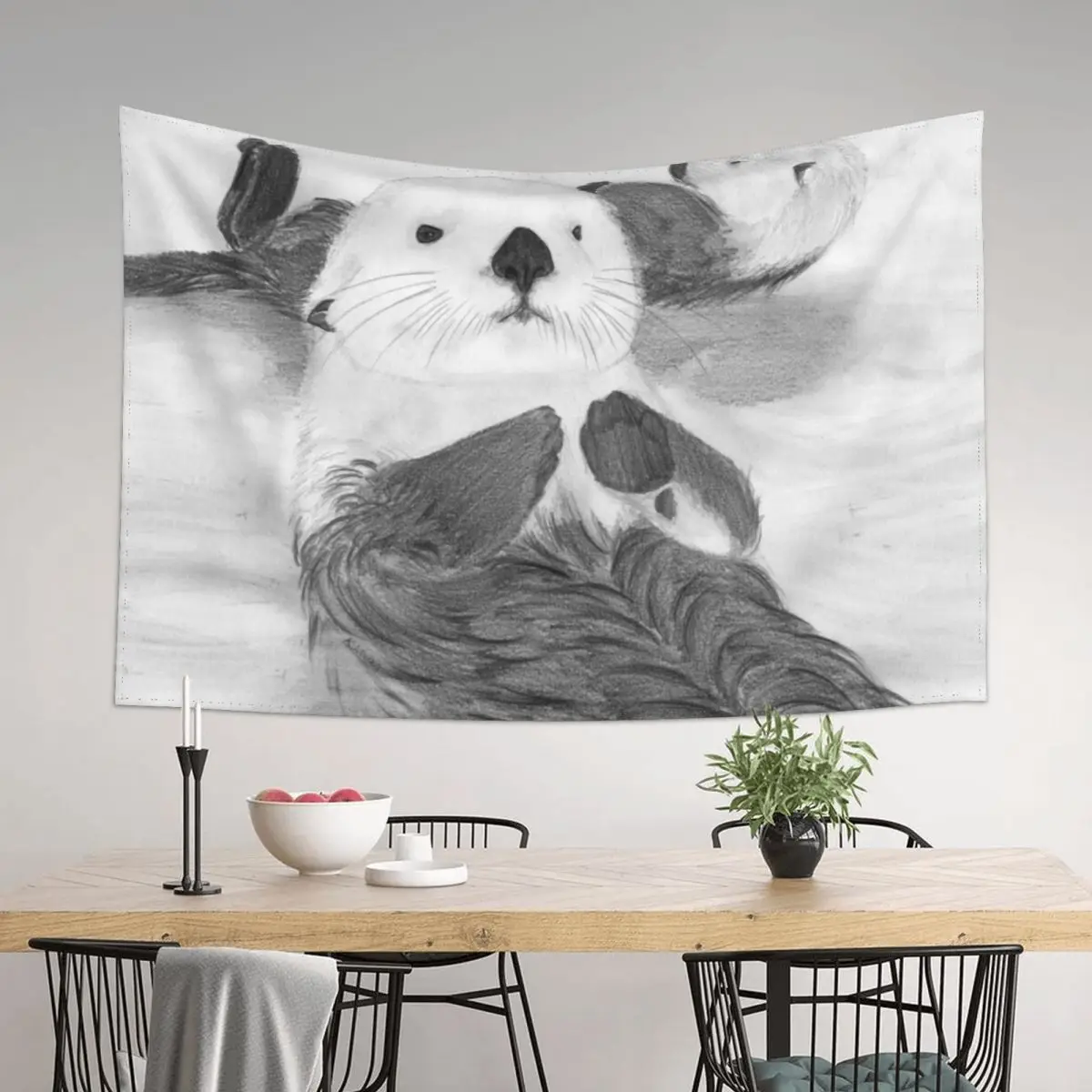 

Sea otters Tapestry Decor For Room Bedroom Decor Aesthetic Living Room Decoration Tapestry