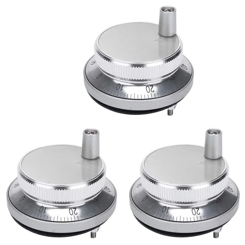 BAAJ-3X Hand Wheel Handle Kit 5V Manual Pulse Generator Cnc Machine Tool Rotary Encoder Electronic Hand Wheel,60Mm