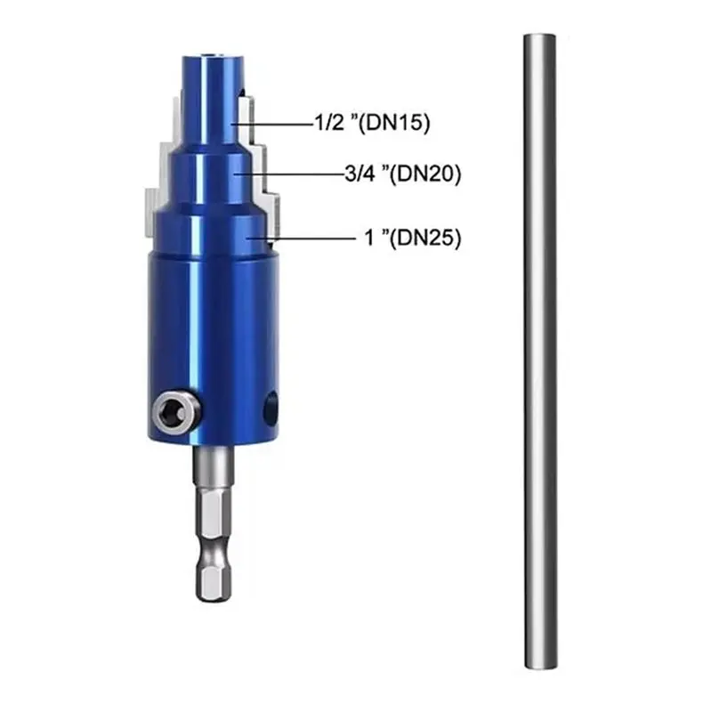 ABKO-Manual Pipe& Valve Extractor 2X Electric Drill, Broken Pipe Removal Tool For Faucet Bolts Angle Valves 1/2