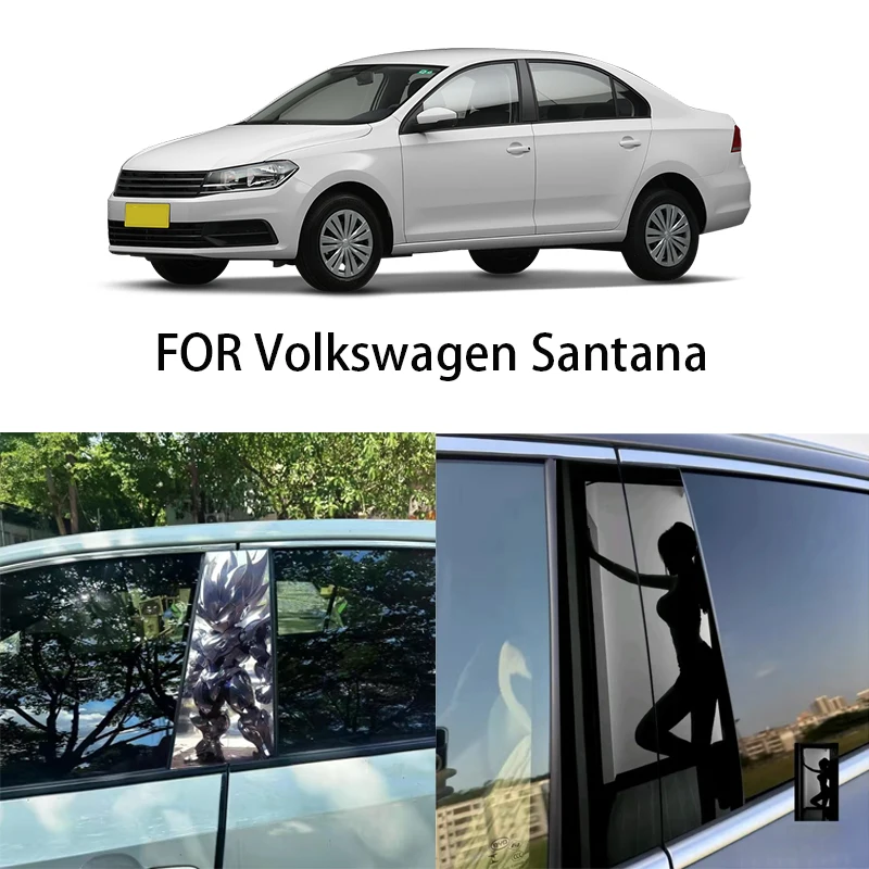 

Door Window Decoration Trims Pillar Posts Stickers Auto Styling For Volkswagen Santana Car accessories