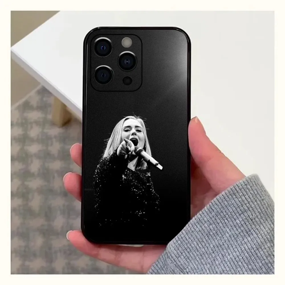 Singer A-Adele-E Phone Case For Apple iPhone 15,14,13,12,11,Pro,X,XS,Max,XR,Plus,Mini Soft Black Cover