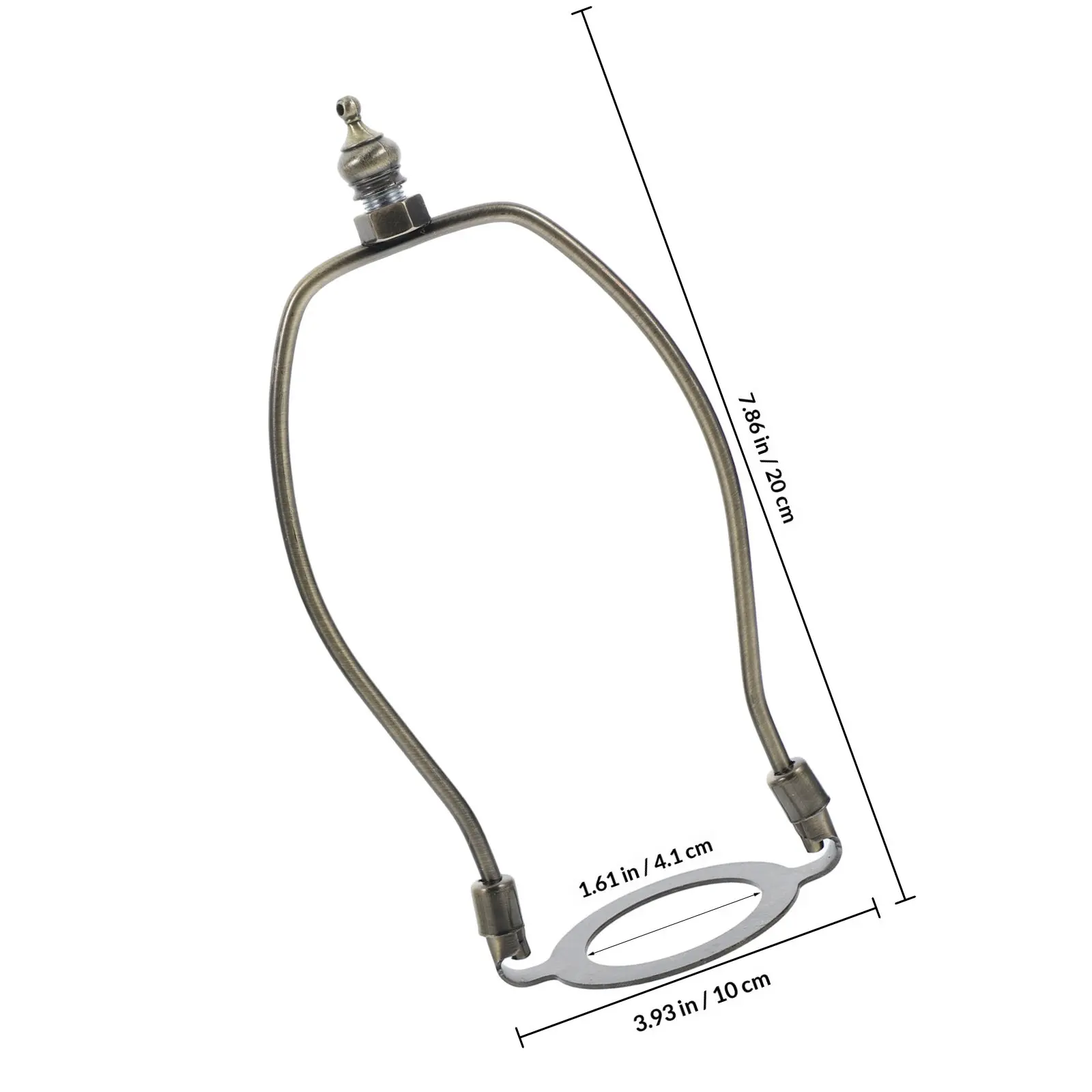 2Pcs Lamp Harp Holder Finial Kit Alloy Bracket Lampshade Support for Floor Table Lamp Repair Replacement Parts