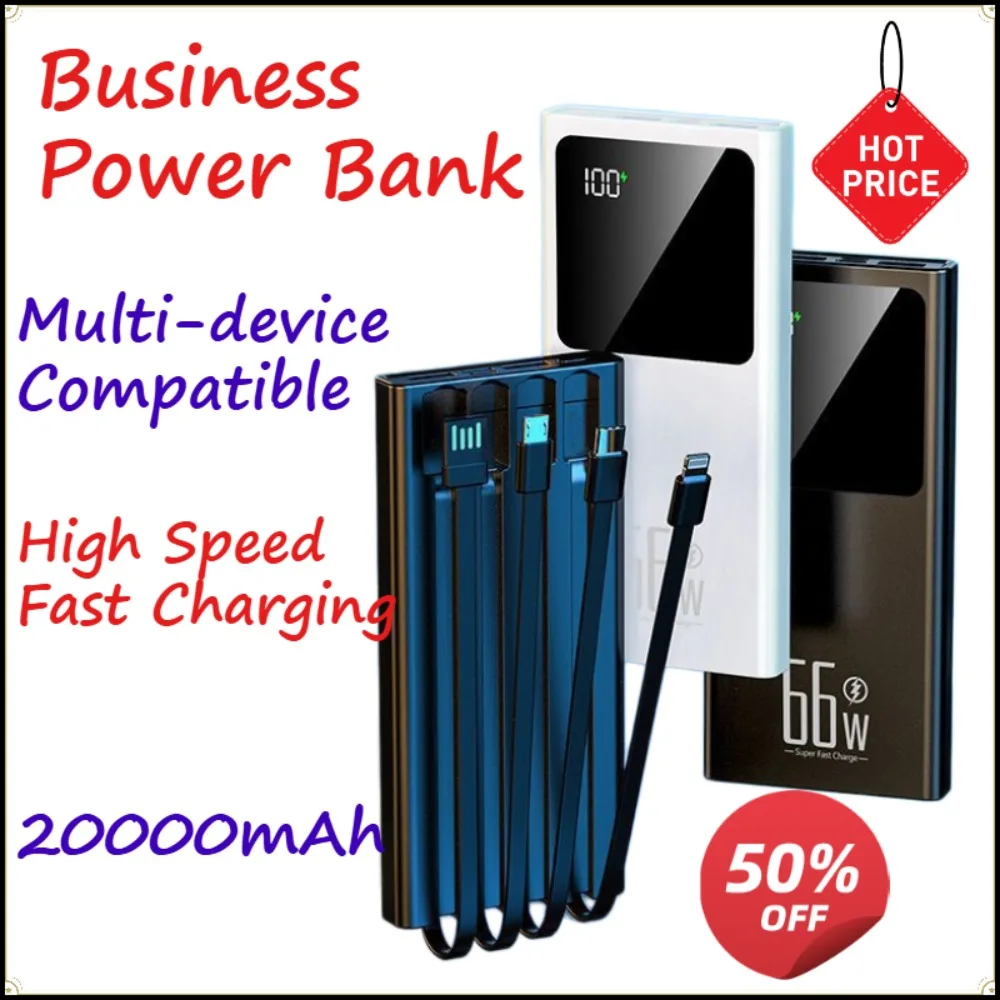 

New Arrival Power Bank Portable Business Power Bank Mini Size Fast Charger for Smartphones Daily Business Trip
